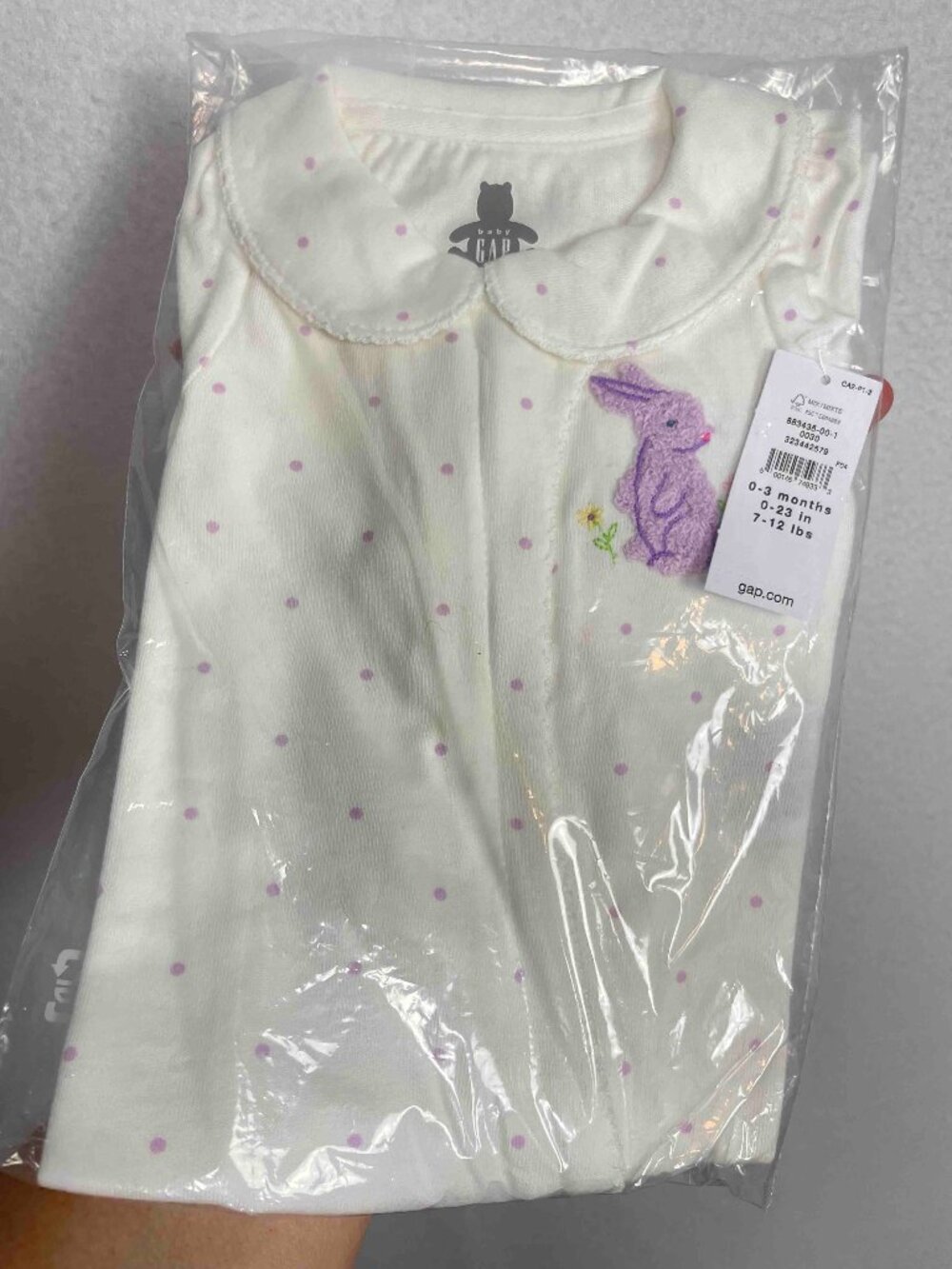Gap NWT Baby First Favorite Organic Cotton Footed One Piece Infant Sz 0-3 Months